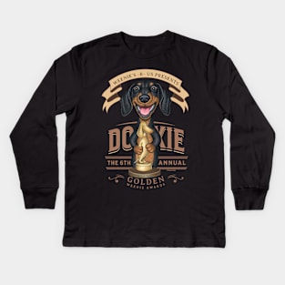 Funny Cute Doxie Dachshund Weenie Dog Kids Long Sleeve T-Shirt